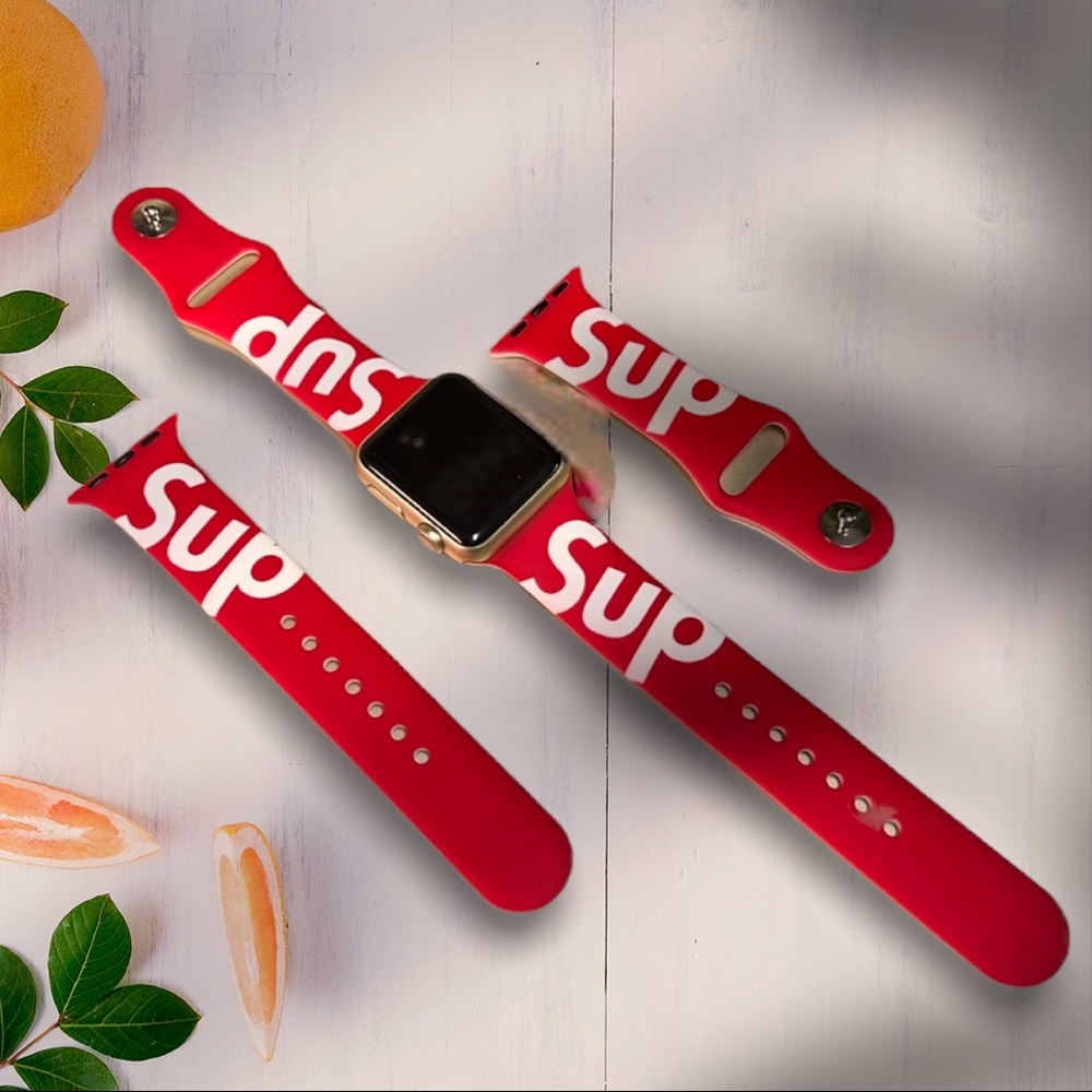 Watchband for Apple Watch in Super Cool Hype Drip Design in Red